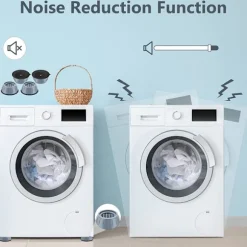 Vibrationsdæmpende fødder til vaskemaskine / tørretumbler Grå 4-pack