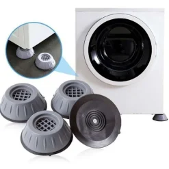 Vibrationsdæmper Vaskemaskine - Fødder der dæmper vibrationer Grey one size