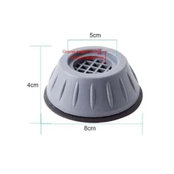 Vibrationsdæmper Vaskemaskine - Fødder der dæmper vibrationer Grey one size