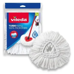 VILEDA EasyWring & Clean Broom Refill - Microfiber Vitt och rött