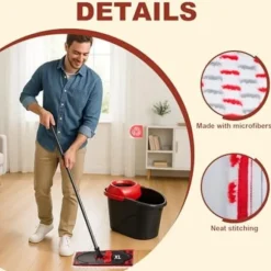 Vileda Ultramax XL Moppe Refill 5-pak Mikrofiber Gulvrengøringspuder Kompatible med Vileda