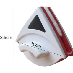 Vinduesrenser, dobbeltsidet magnetisk vinduesrenser, viskerbørste, glasviskerrensningsværktøj, med anti-fald reb, til glaslag 15-24 mm