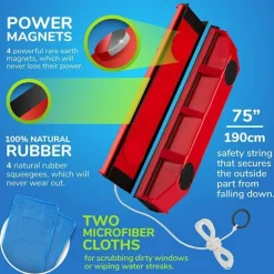 Vinduesvasker D-3 magnetisk vinduespudser, egnet til 20-28mm tykkelse