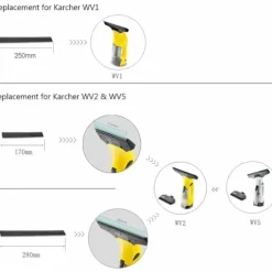 Vinduesvasker Udskiftningsblad 280mm 2-pak Moppe Refill Karcher Kompatibel