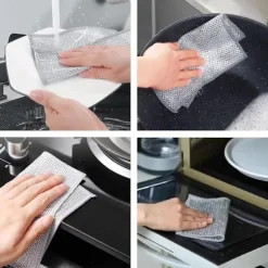 Viskestykker - Sæt med viskestykker og køkkenhåndklæder - Karklude - Dobbelt lag - Non-stick olie - Multifunktionelle - Køkkenrengøringsklude - Non-stick ... | Fyndiq