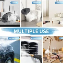 2500W damprenser, 1500 ml håndholdt damprenser med højt tryk til rengøring, bærbar damprenser til hjemmet, højtemperatur-damprenser til tæpper, møbler | Fyndiq