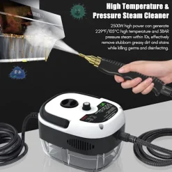 2500W Højtemperatur Højtryks Køkken Damprenser, Husholdnings Damprenser White