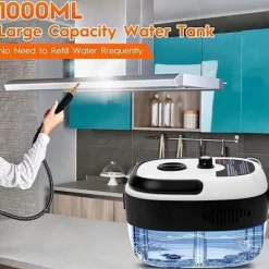 2500W Håndholdt damprenser - Trykdamprenser med 3 børstehoveder, 6 dampindstillinger og en 1000 ml vandtank.