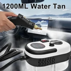 2500W Håndholdt Damprenser – Trykdamprenser med 3 Børstehoveder, 6 Niveauer, 1000ml Vandtank