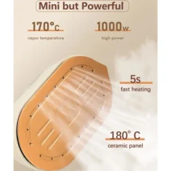 1000W Mini Rejsedamper, Håndholdt bærbar tøjdamper Lille tøjdamper Rejsestørrelse Håndholdt