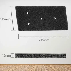 Whirlpool 4-pak Tørretumblerfilter 481010716911 for effektiv fjernelse af fnug [DB] Black