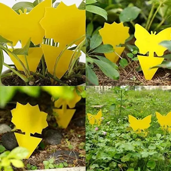 20X Fluefanger Klistermærkefælde Insektfælde Yellow one size