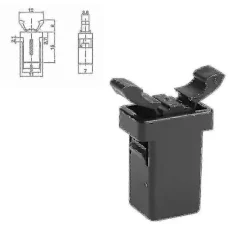 2x Udskiftningslås til Brabantia Kompatibel Touch Låg Spand Klips Lås Reservedel Reparationslås Klips Udskiftningslås Affaldsspand (Fww)