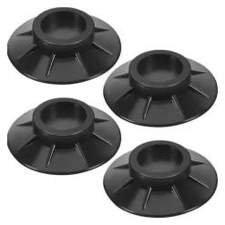 4x Vibrationsdæmpere - Gummifødder til vaskemaskine Black