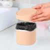 13x15cm Mini Bordsskraldespand med Låg Lille Skraldespand til Soveværelse Badeværelse Køkkenkontor Soveværelse, Rosa