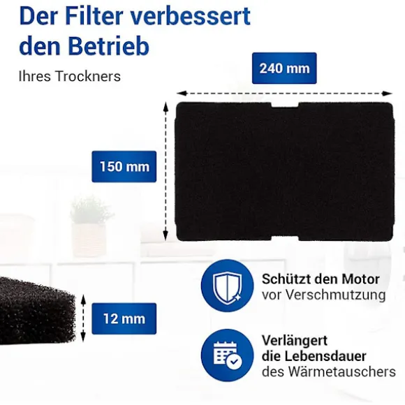 【14y】10 stk. Tørretumbler Filter til Tørretumbler Erstatning for Beko 2964840100, Fnugfilter til Tørretumbler Beko DE8635rx DS7512pa