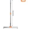 Brusergummiskraber med langt justerbart håndtag 110 cm – 38 cm naturligt silikonehoved – 180° rotationsvinkel for effektiv rengøring
